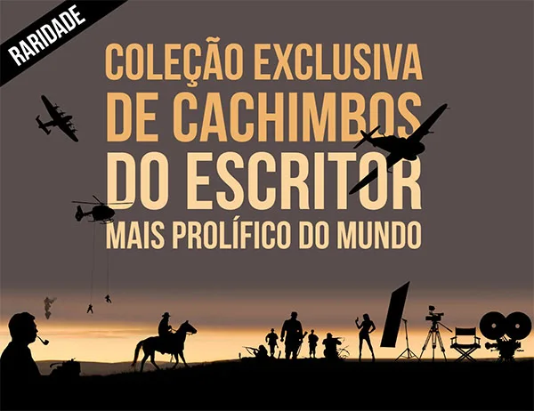 Coleção exclusiva de cachimbos do escritor mais prolífico do mundo